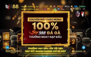 Thưởng Nạp Đầu 100% Đá Gà Cho Cược Thủ Mới Tại Sảnh SV388