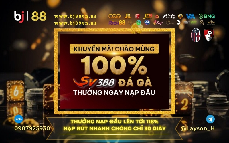 Thưởng Nạp Đầu 100% Đá Gà Cho Cược Thủ Mới Tại Sảnh SV388